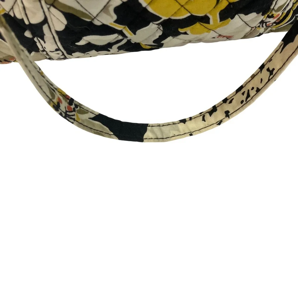 Vera Bradley Dogwood Quilted Floral Tote‎ Bag Yellow Black White Retired  Bag